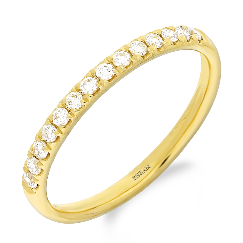 Zlatý prsten s diamanty LINE ryzost 585 | iSezam.cz