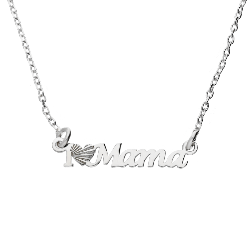 Stříbrný náhrdelník I Love Mama | iSezam.cz