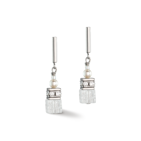 Kolczyki Coeur de Lion White z Kryształami Swarovski - JubilerSezam.pl