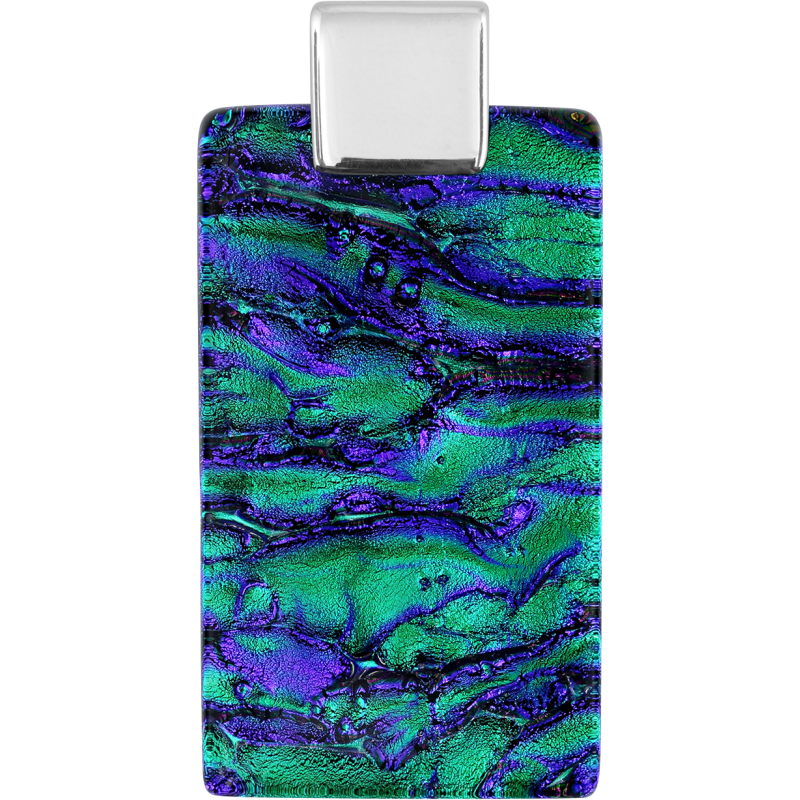 Stříbrný přívěsek Emerald s Murano sklem ryzost 925 | iSezam.cz