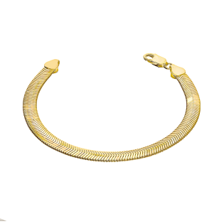Stříbrný pozlacený náramek snake Ag 925 | iSezam.cz
