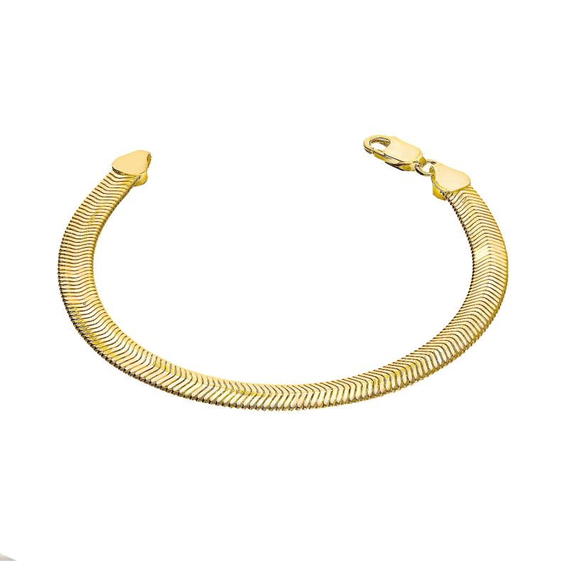 Stříbrný pozlacený náramek snake Ag 925 | iSezam.cz