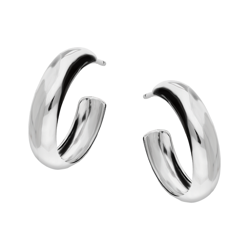 Stříbrné náušnice půlkruhy 15mm ryzost 925 | iSezam.cz