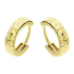 Náušnice zlaté kroužky 12mm/klikny MZ T5-E-HG-4-DC-12mm*3mm zkouška 585