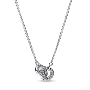 Srebrny Naszyjnik Pandora Signature Pavé - JubilerSezam.pl