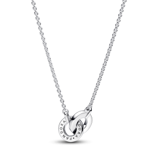 Srebrny Naszyjnik Pandora Signature Pavé - JubilerSezam.pl
