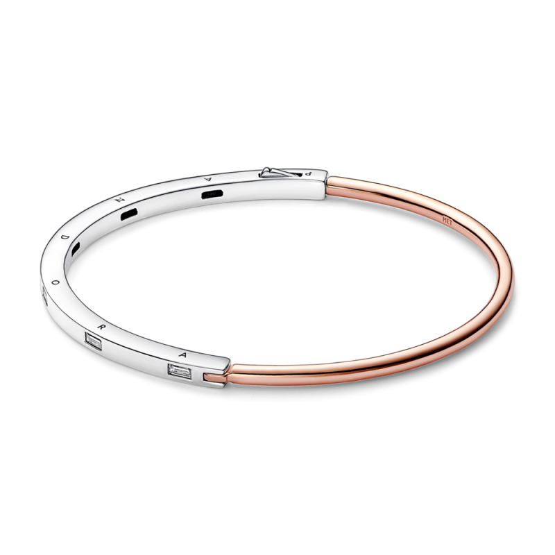 Bransoletka Pandora Signature I-D Dwukolorowa 582740C01 - JubilerSezam.pl