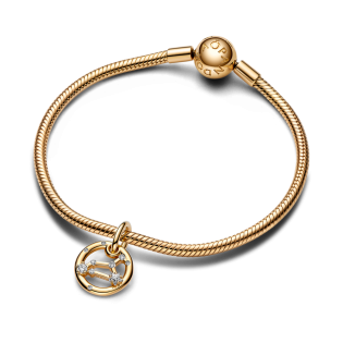 Złoty Charms Lew, znak zodiaku - Pandora 762725C01 - JubilerSezam.pl