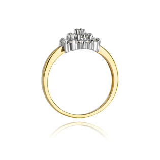 Zásnubní prsten s diamanty Bridel z ryzího zlata 585 - iSezam.cz