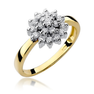 Zásnubní prsten s diamanty Bridel z ryzího zlata 585 - iSezam.cz