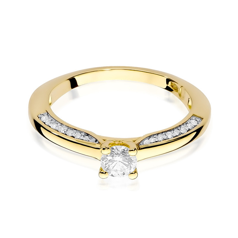 Snubní prsten SOLITER s diamanty BE W-009 ryzost 585