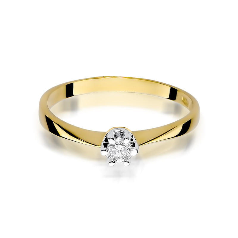 Zásnubní prsten SOLITER s diamanty BE W-036-10 ryzost 585