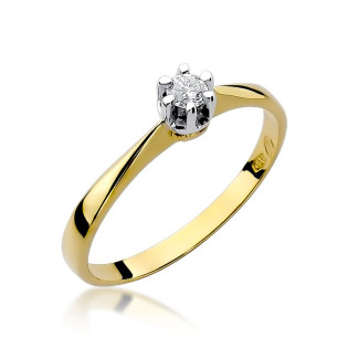 Zásnubní prsten Solitaire s diamanty - iSezam.cz