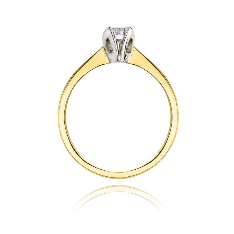 Zásnubní prsten s diamantem solitaire au. 585 - iSezam.cz