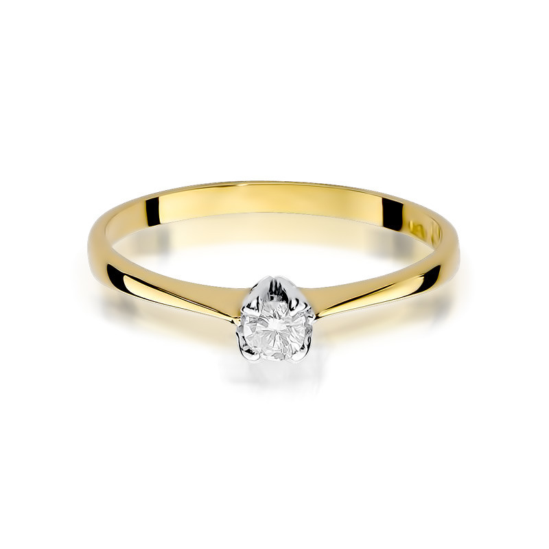 Zásnubní prsten SOLITER s diamantem BE W-047-10 ryzost 585