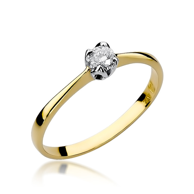 Zásnubní prsten s diamantem solitaire au. 585 - iSezam.cz