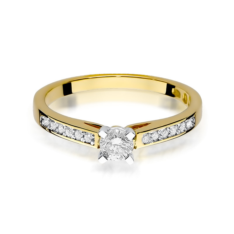 Zásnubní prsten SOLITER s diamanty BE W-052-36 ryzost 585