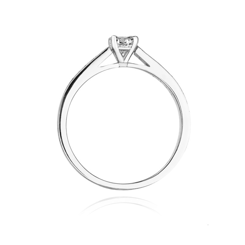 Zásnubní prsten s diamanty solitaire 585 - iSezam.cz