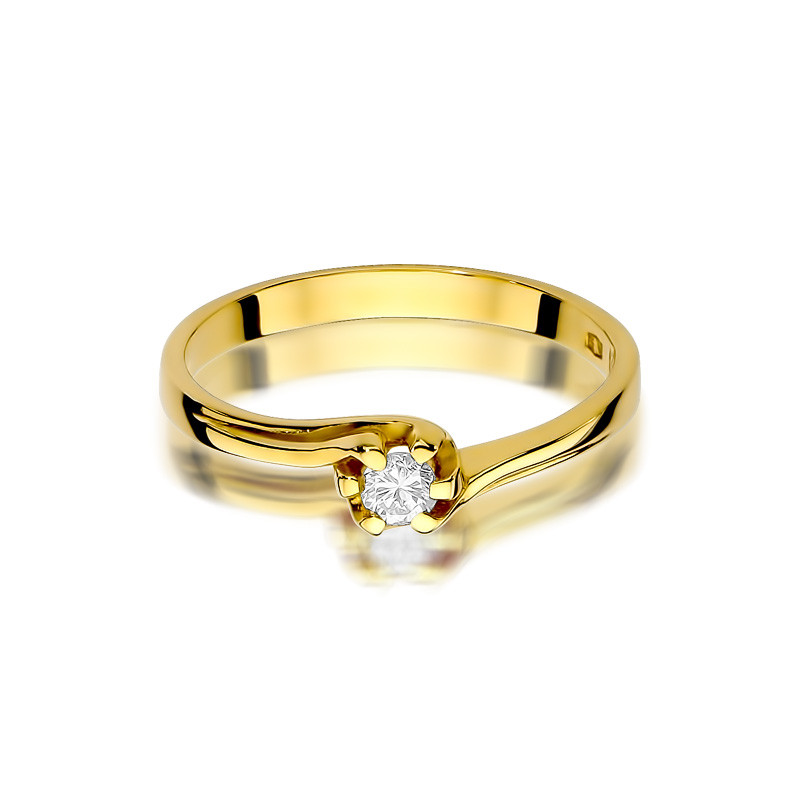 Zásnubní prsten s diamantem SOLITER BE W-163-10 ryzost 585
