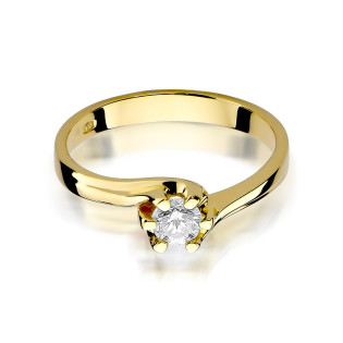 Zásnubní prsten s diamantem ryzosti 585 Solitér - iSezam.cz