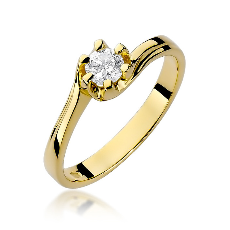 Zásnubní prsten s diamantem ryzosti 585 Solitér - iSezam.cz