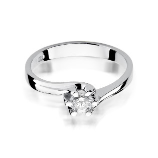 Zásnubní prsten s diamantem bílé zlato ryzost 585 - iSezam.cz