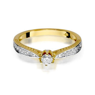 Zásnubní prsten s diamanty Solitér 585 - iSezam.cz