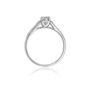 Zásnubní prsten s diamanty bílé zlato 585 - iSezam.cz