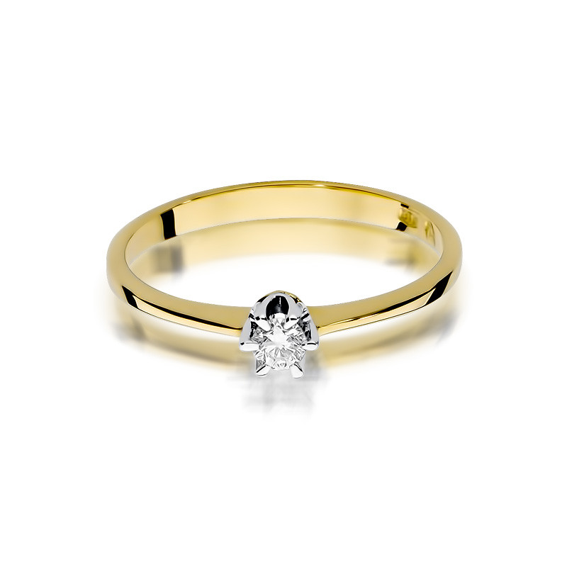 Zásnubní prsten s diamantem SOLITER BE W-220-10 ryzost 585