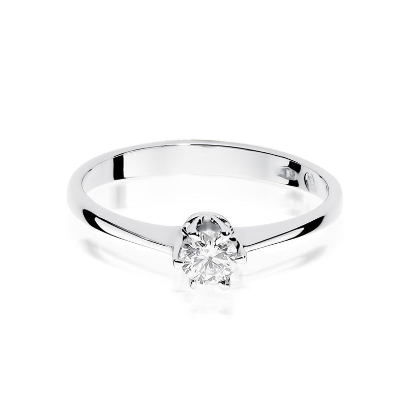 Zásnubní prsten s diamantem SOLITER BE W-220-20 bílé zlato 585