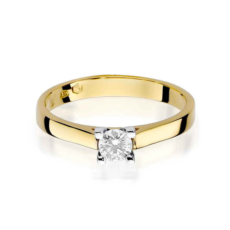 Zásnubní prsten se SOLITER diamantem BE W-221B-25 ryzost 585