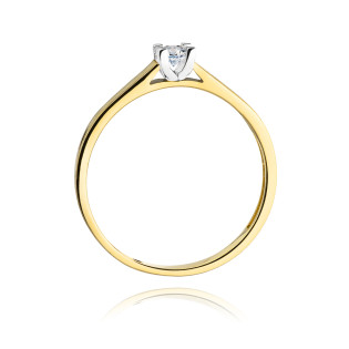 Zásnubní prsten s diamantem punc 585 solitér - iSezam.cz