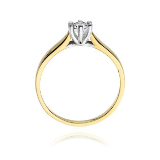 Zásnubní prsten s diamantem solitaire ryzost 585 - iSezam.cz