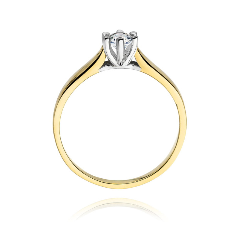 Zásnubní prsten s diamantem solitaire ryzost 585 - iSezam.cz