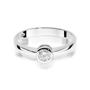 Zásnubní prsten s diamantem bílé zlato ryzost 585 - iSezam.cz
