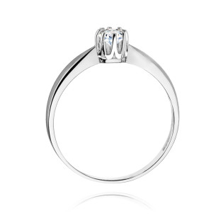 Zásnubní prsten s diamantem Royal bílé zlato 585 - iSezam.cz