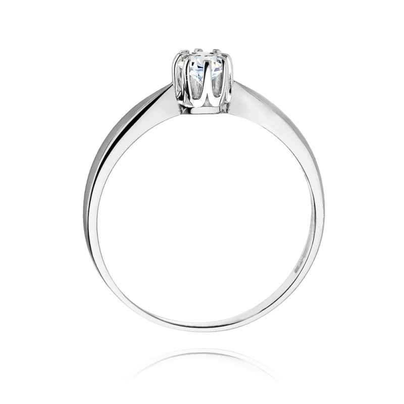 Zásnubní prsten s diamantem Royal bílé zlato 585 - iSezam.cz