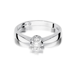 Zásnubní prsten s diamantem Royal Bílé zlato 585 - iSezam.cz