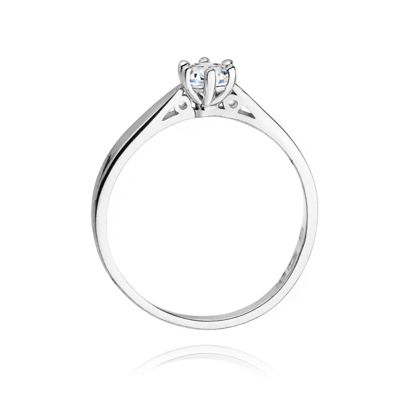 Zásnubní prsten s diamantem ROYAL, bílé zlato pr. 585 - iSezam.cz