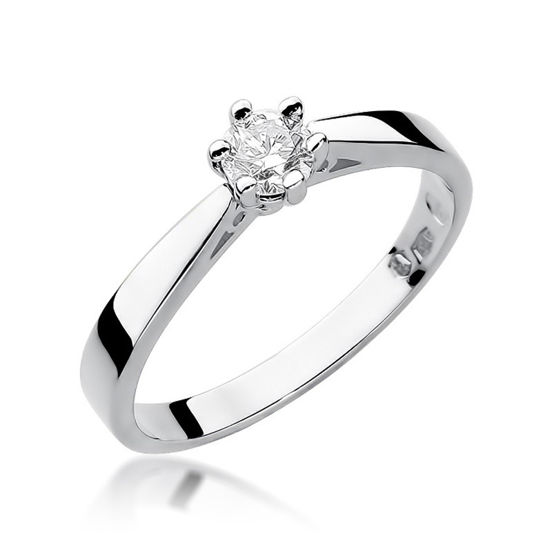 Zásnubní prsten s diamantem ROYAL, bílé zlato pr. 585 - iSezam.cz