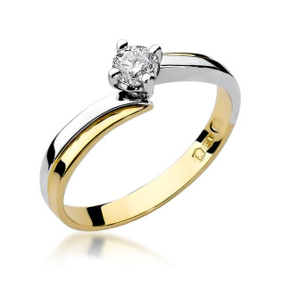 Zásnubní prsten s diamantem 585 Solitér - iSezam.cz