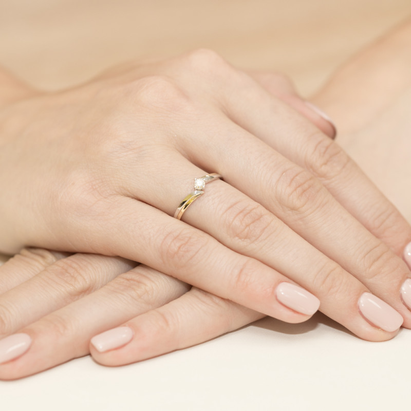 Zásnubní prsten s diamantem 585 Solitér - iSezam.cz