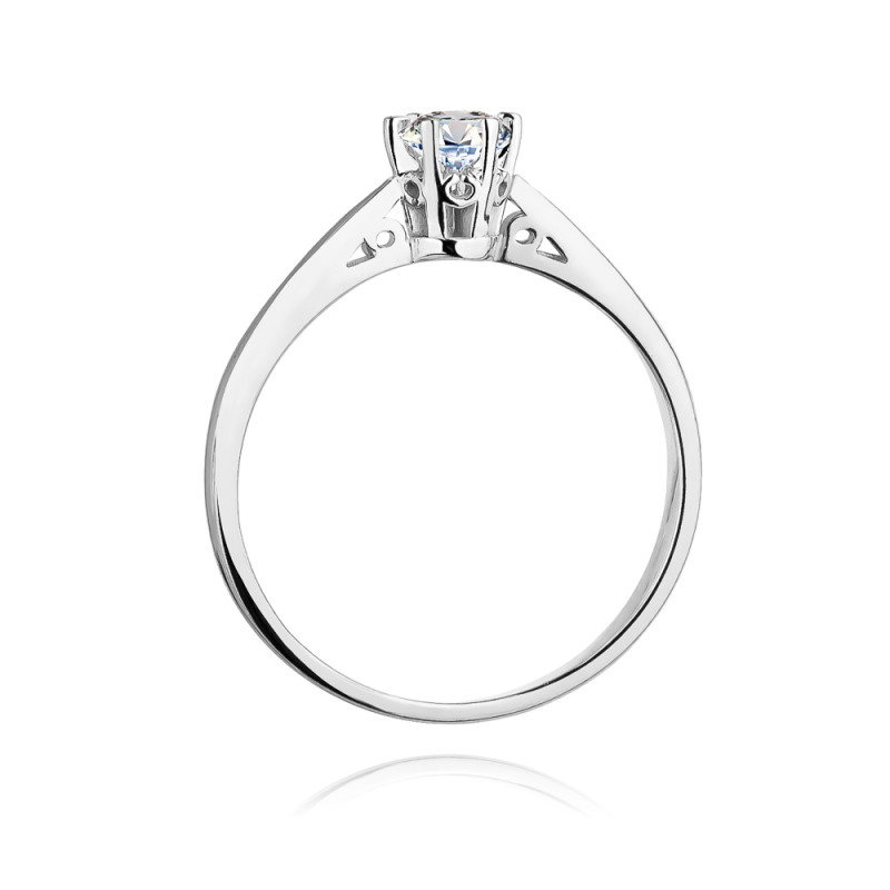 Zásnubní prsten s diamantem bílé zlato 585 - iSezam.cz