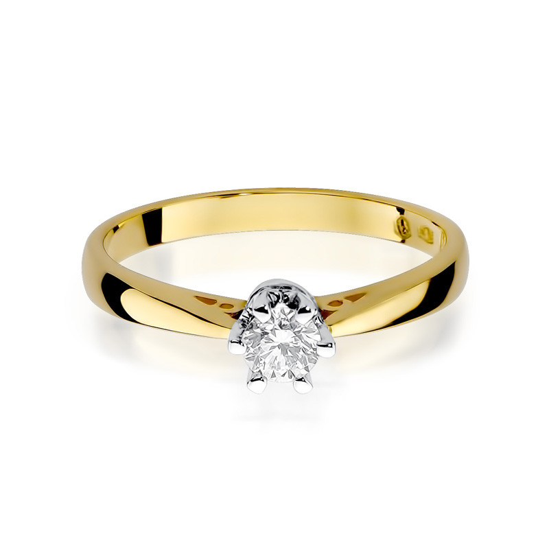 Zásnubní prsten s diamantem ROYAL BE W-234-30 ryzost 585