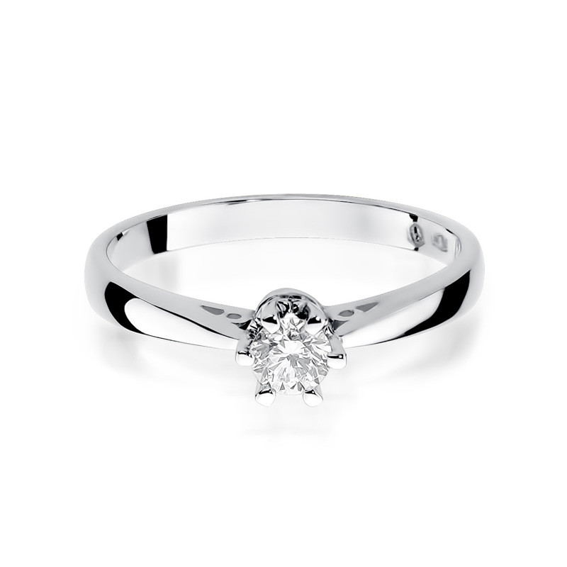 Zásnubní prsten s diamantem ROYAL BE W-234-30 bílé zlato ryzost 585