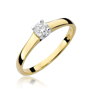 Zásnubní prsten s diamantem ryzosti 585 Solitér - iSezam.cz