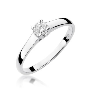 Zásnubní prsten s diamantem z bílého zlata 585 - iSezam.cz