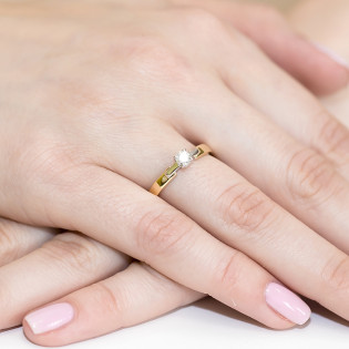 Zásnubní prsten s diamantem 585 - iSezam.cz