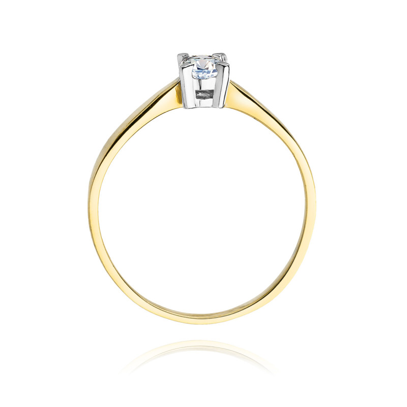 Zásnubní prsten s diamantem solitaire ze zlata 585 - iSezam.cz