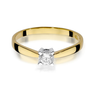 Zásnubní prsten s diamantem solitaire ze zlata 585 - iSezam.cz